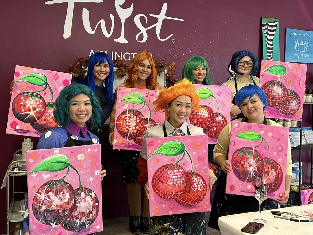 Celebrity Orthodontics team at a team-building painting activity | Celebrity Orthodontics